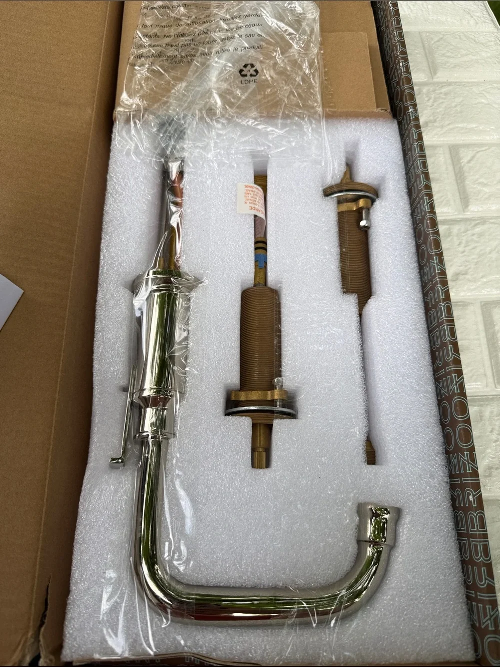 Brizo Atavis 65342LF-PNLHP Pol Nickel Widespread Bathroom Faucet LESS HANDLES